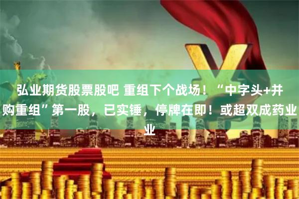 弘业期货股票股吧 重组下个战场！“中字头+并购重组”第一股，已实锤，停牌在即！或超双成药业